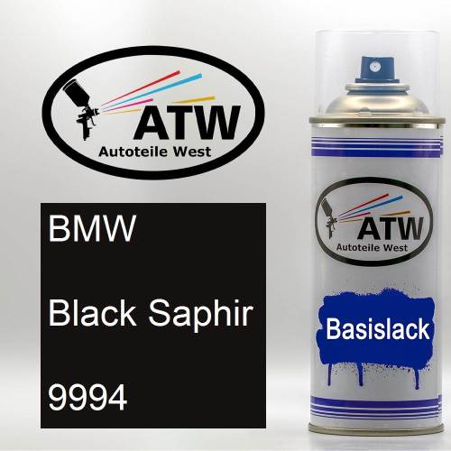 BMW, Black Saphir, 9994: 400ml Sprühdose, von ATW Autoteile West.